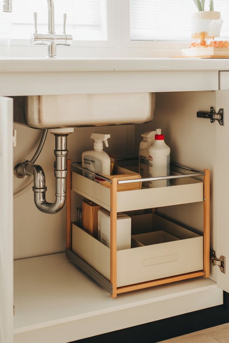 چیدمان کابینت زیر سینک