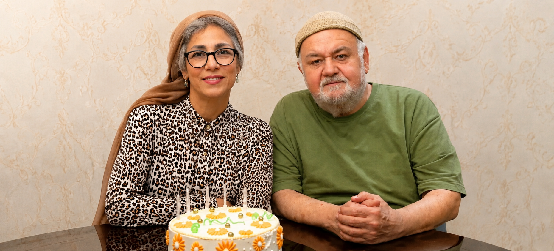 عکس اکبر عبدی و همسرش