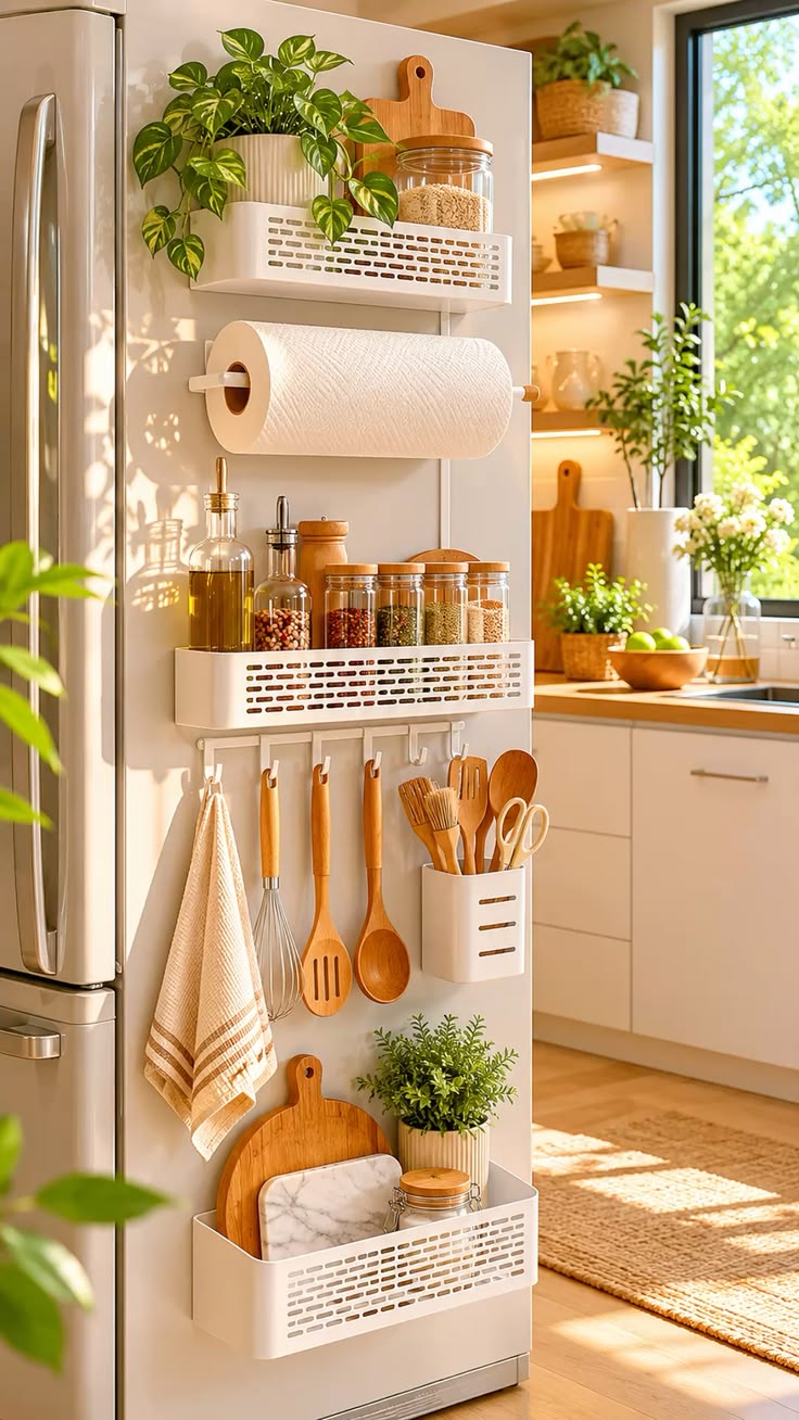 فضای کابینت بندی کنار یخچال