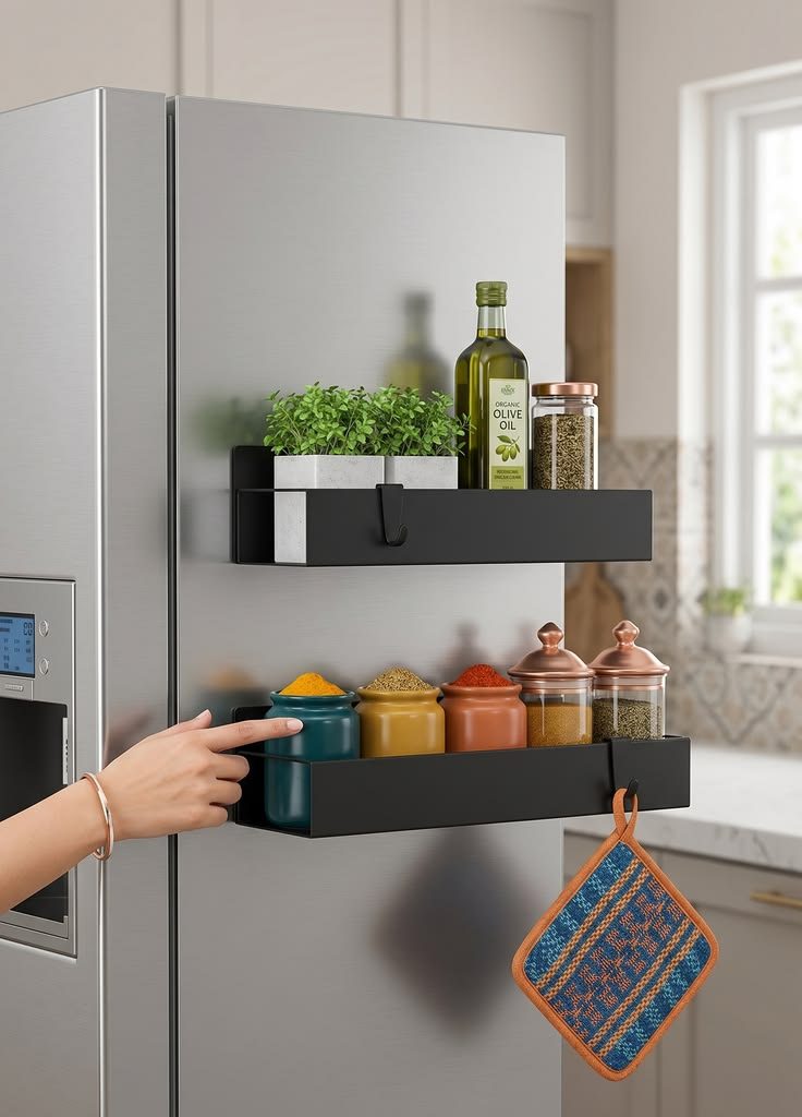 فضای کابینت بندی کنار یخچال