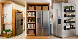 فضای کابینت بندی کنار یخچال