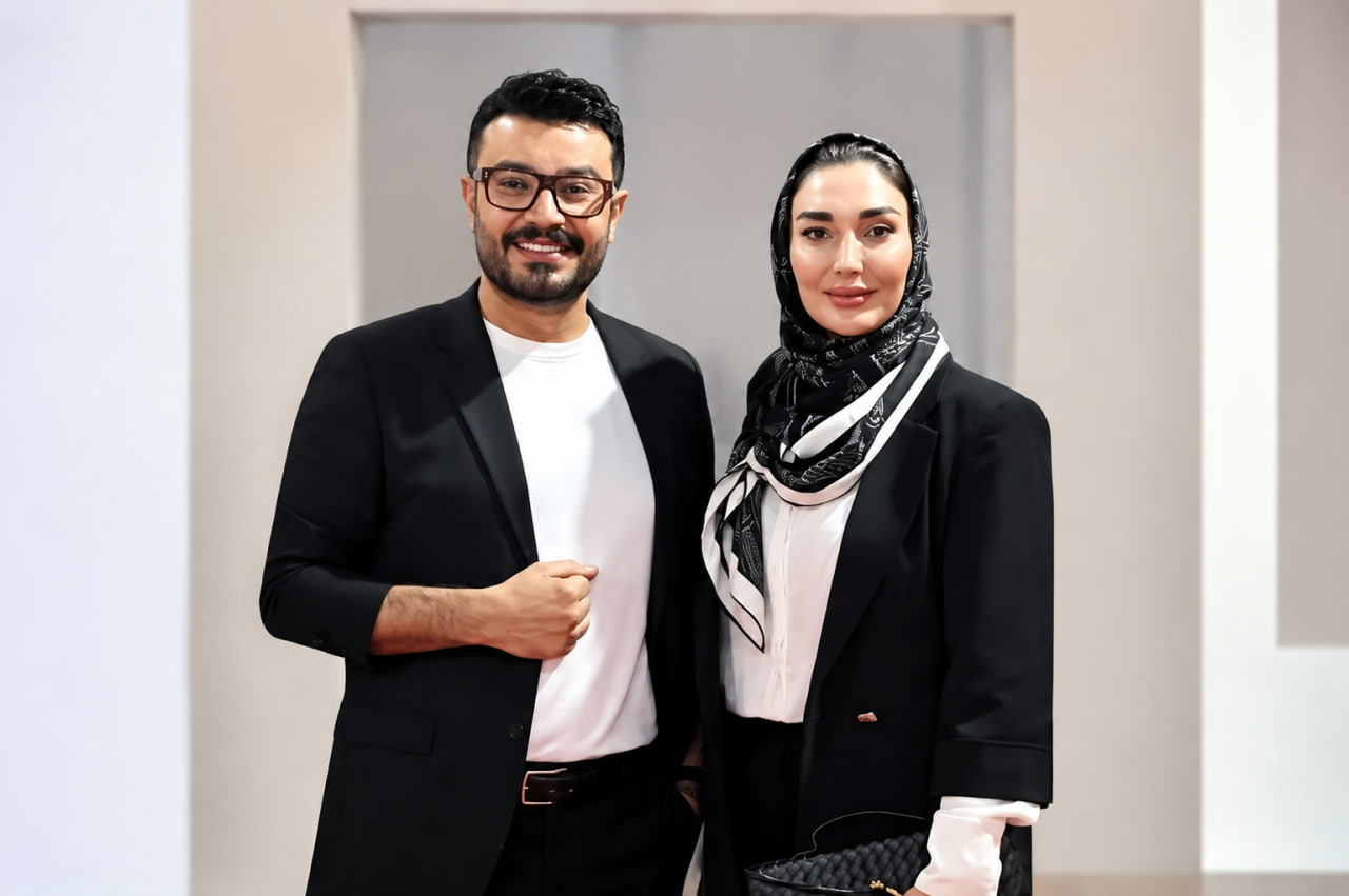 پیمان طالبی و همسرش 