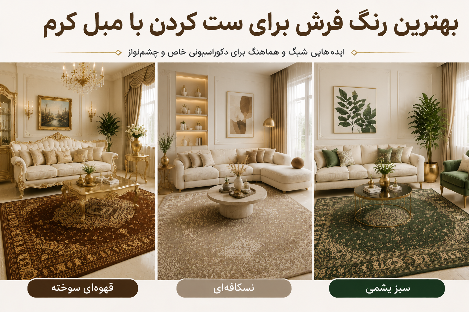 ست کردن رنگ فرش و میل