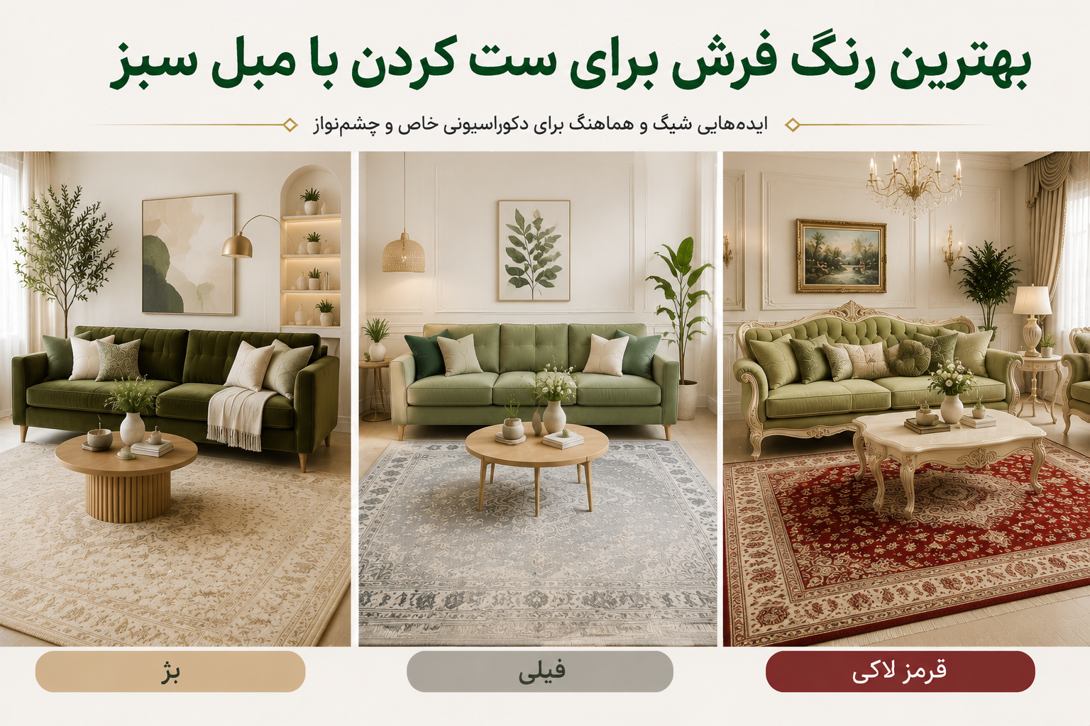 ست کردن رنگ فرش و میل