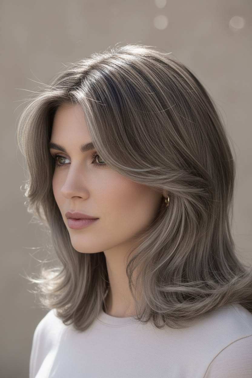 رنگ موی دودی تیره و روشن