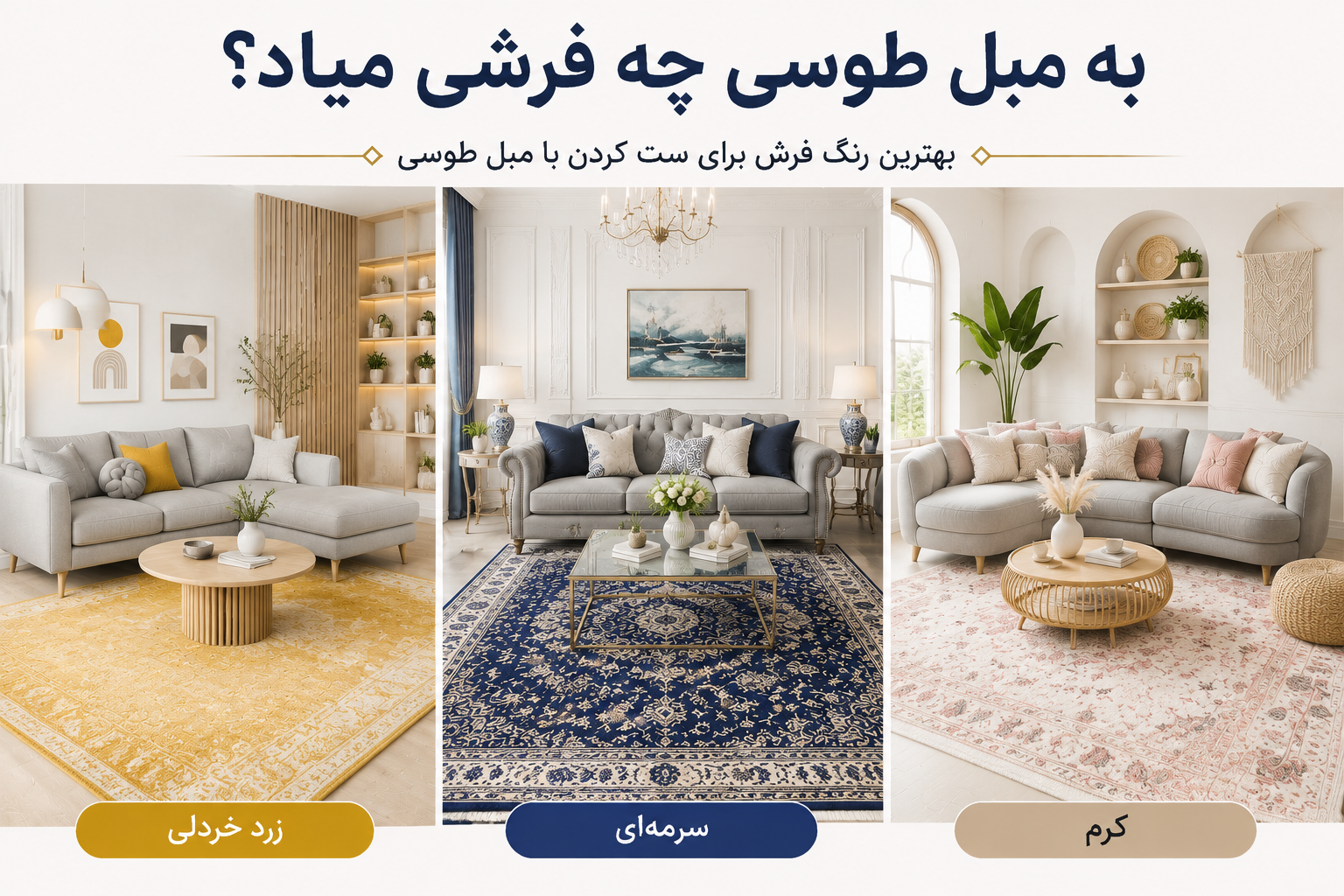 ست کردن رنگ فرش و میل