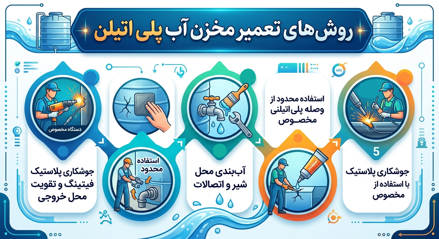 روش های تعمیر مخزن آب