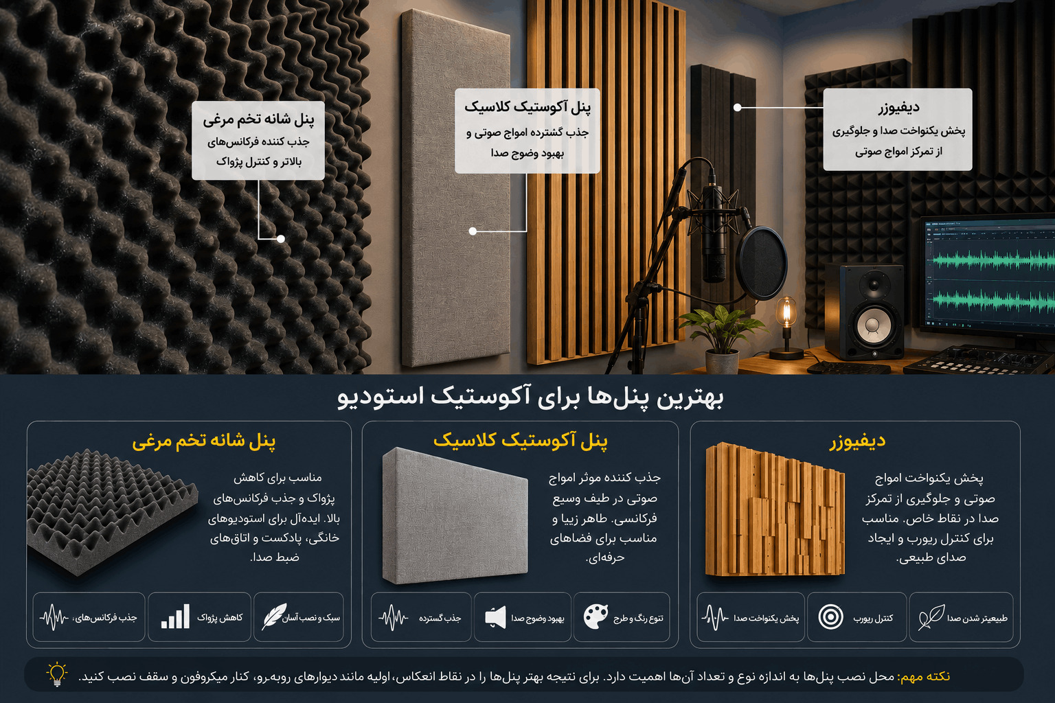 کارایی پنل های آکوستیک