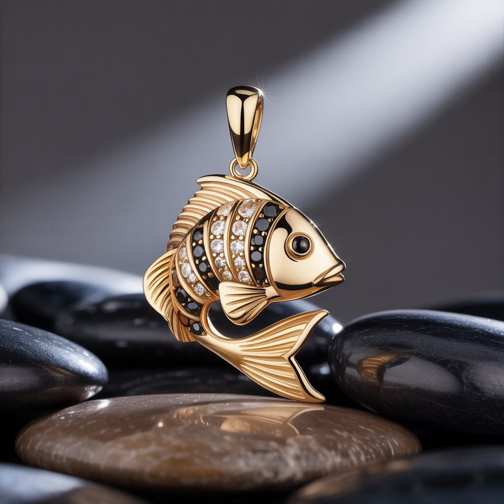 گردنبند طرح ماهی