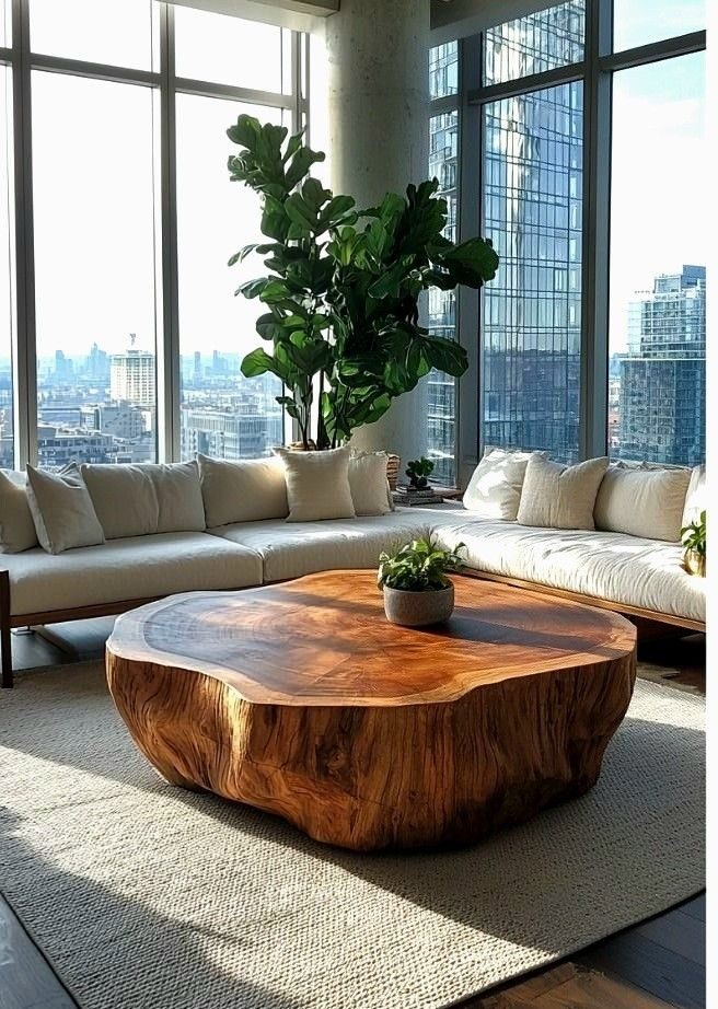 میز وسط چوبی روستیک