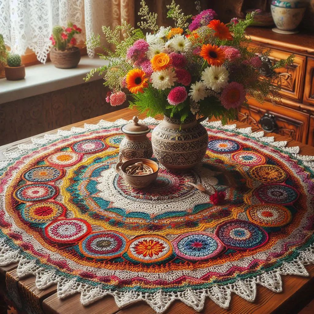 رومیزی بافتنی