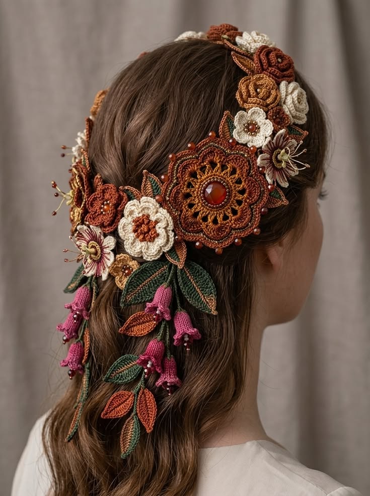اکسسوری بافتنی شیک برای مو