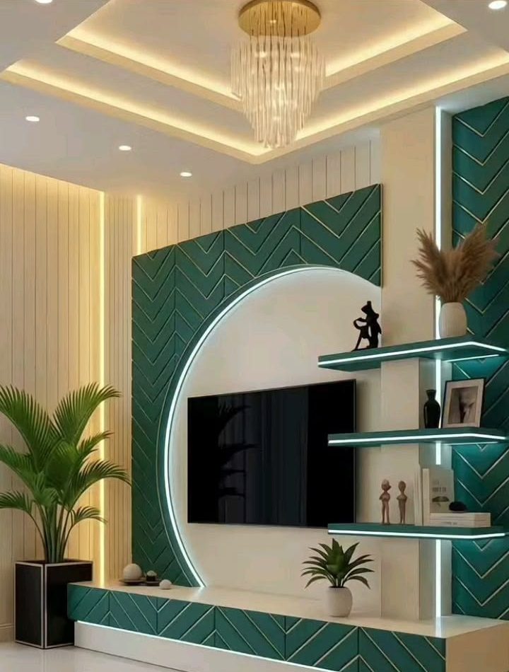 دکوری کنار تلویزیون 