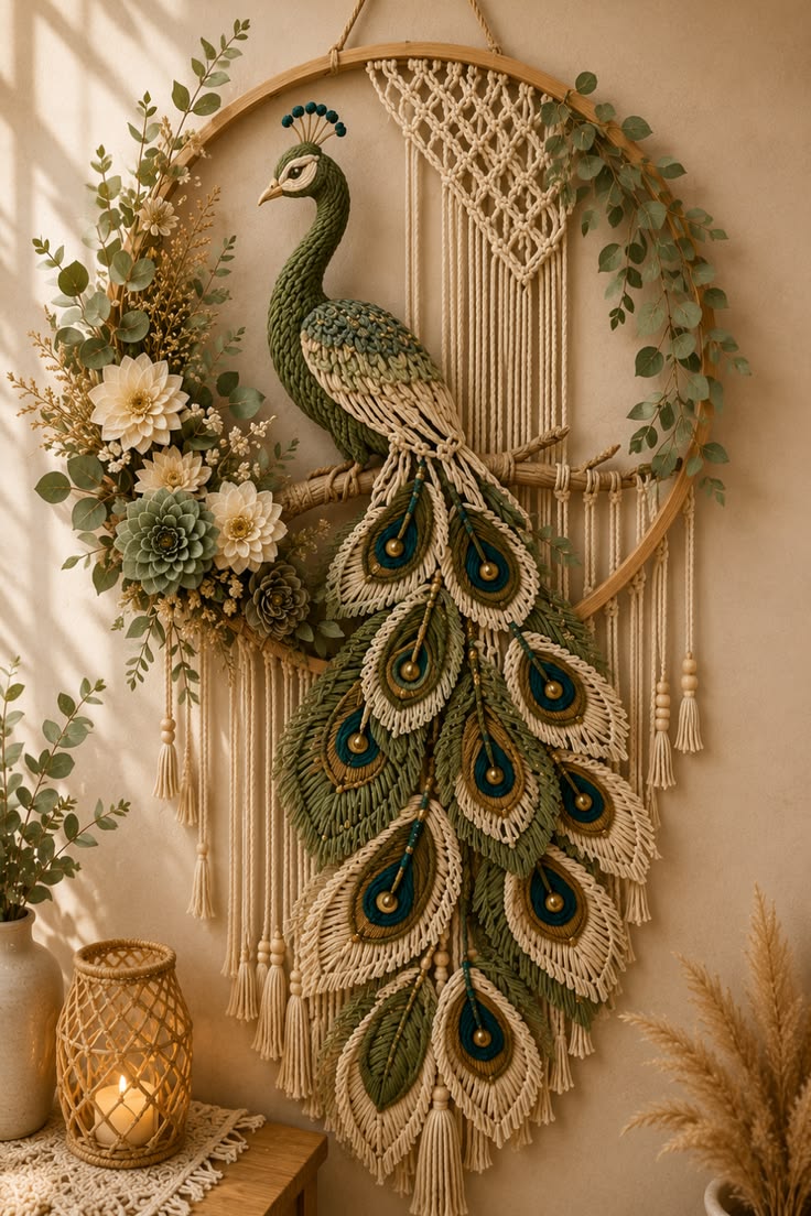 دیوارکوب مکرومه