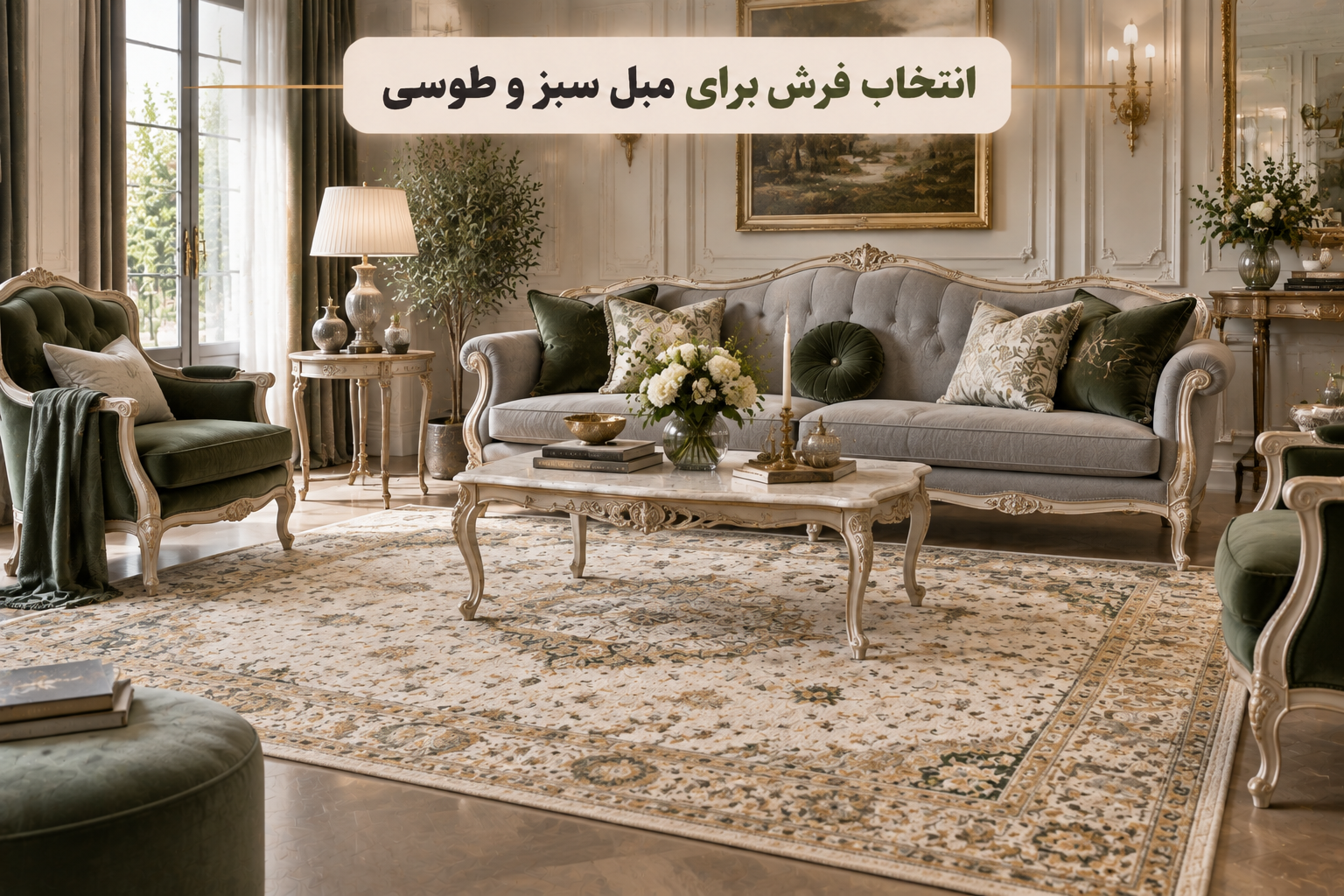 مبل طوسی با چه فرشی ست میشه