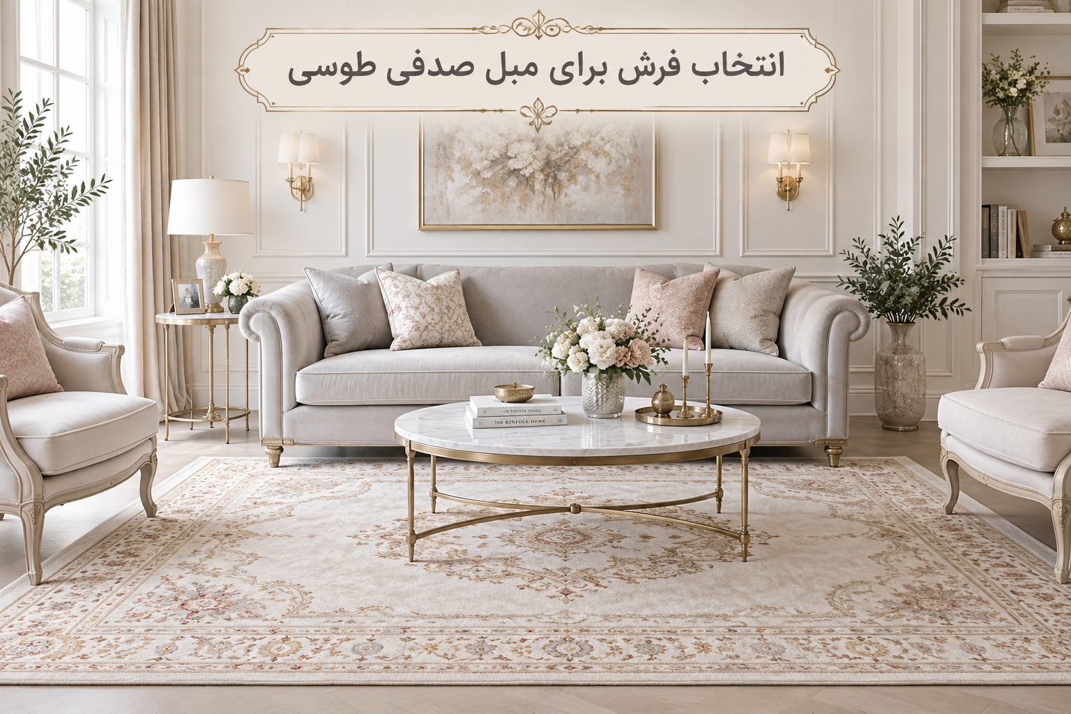 مبل طوسی با چه فرشی ست میشه