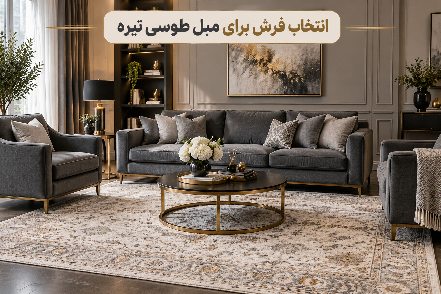 مبل طوسی با چه فرشی ست میشه