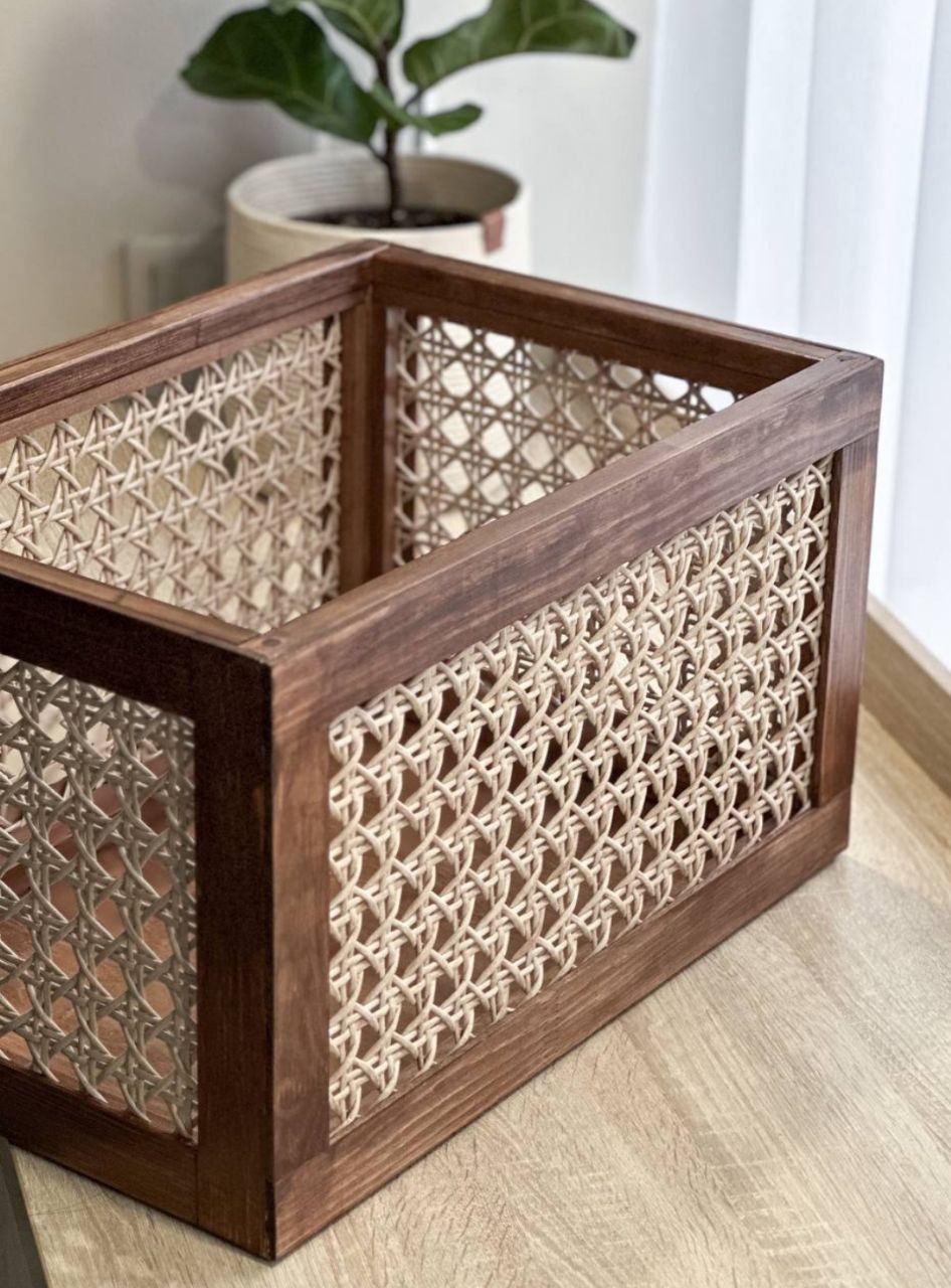 باکس حصیری اتاق کودک - سبد نظم دهنده حصیری