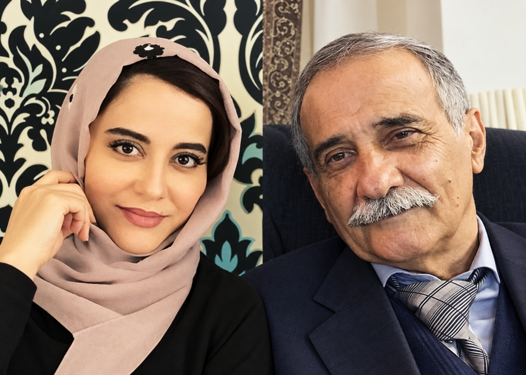 آشا محرابی و پدرش اسماعیل محرابی