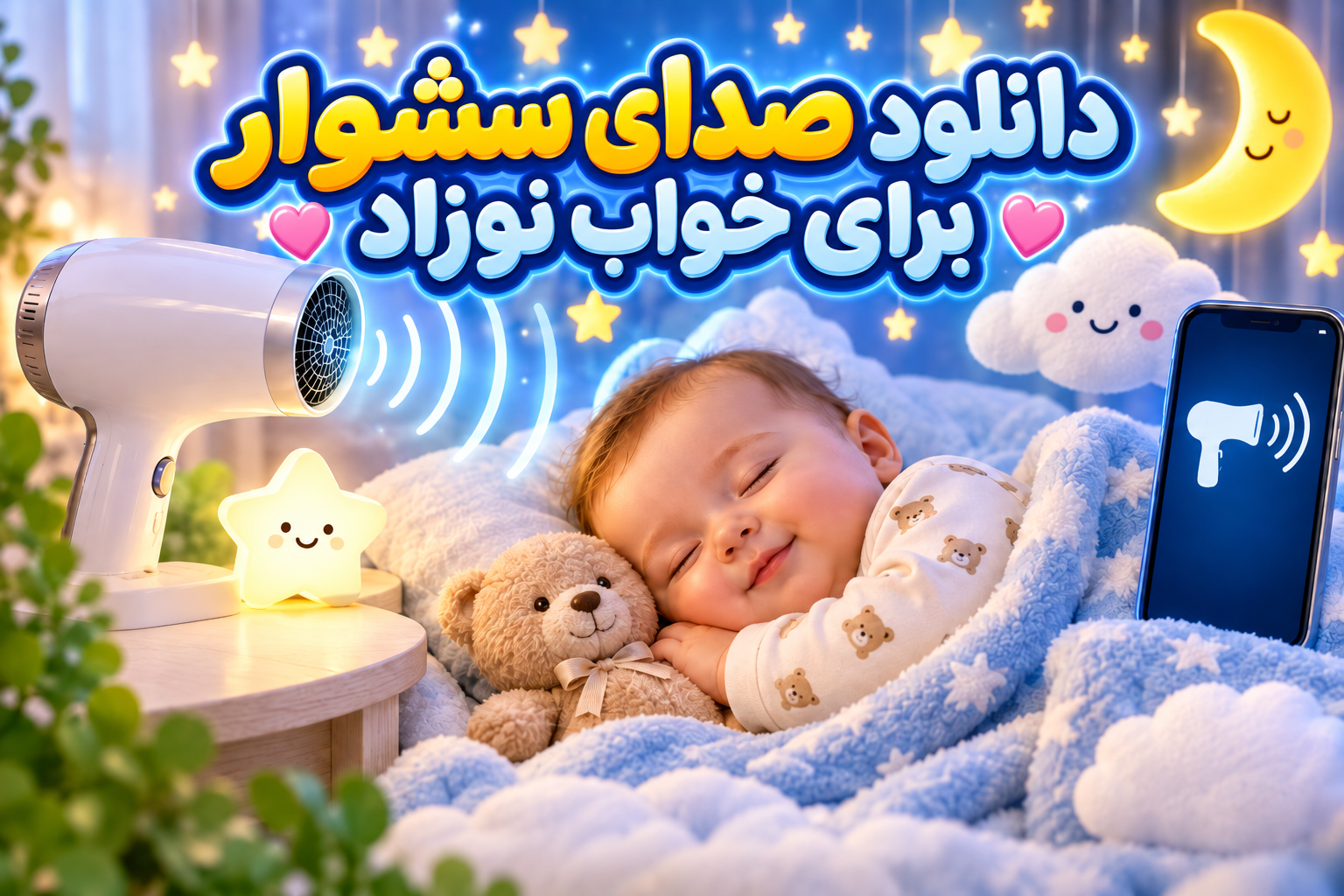 دانلود صدای سشوار برای نوزادان