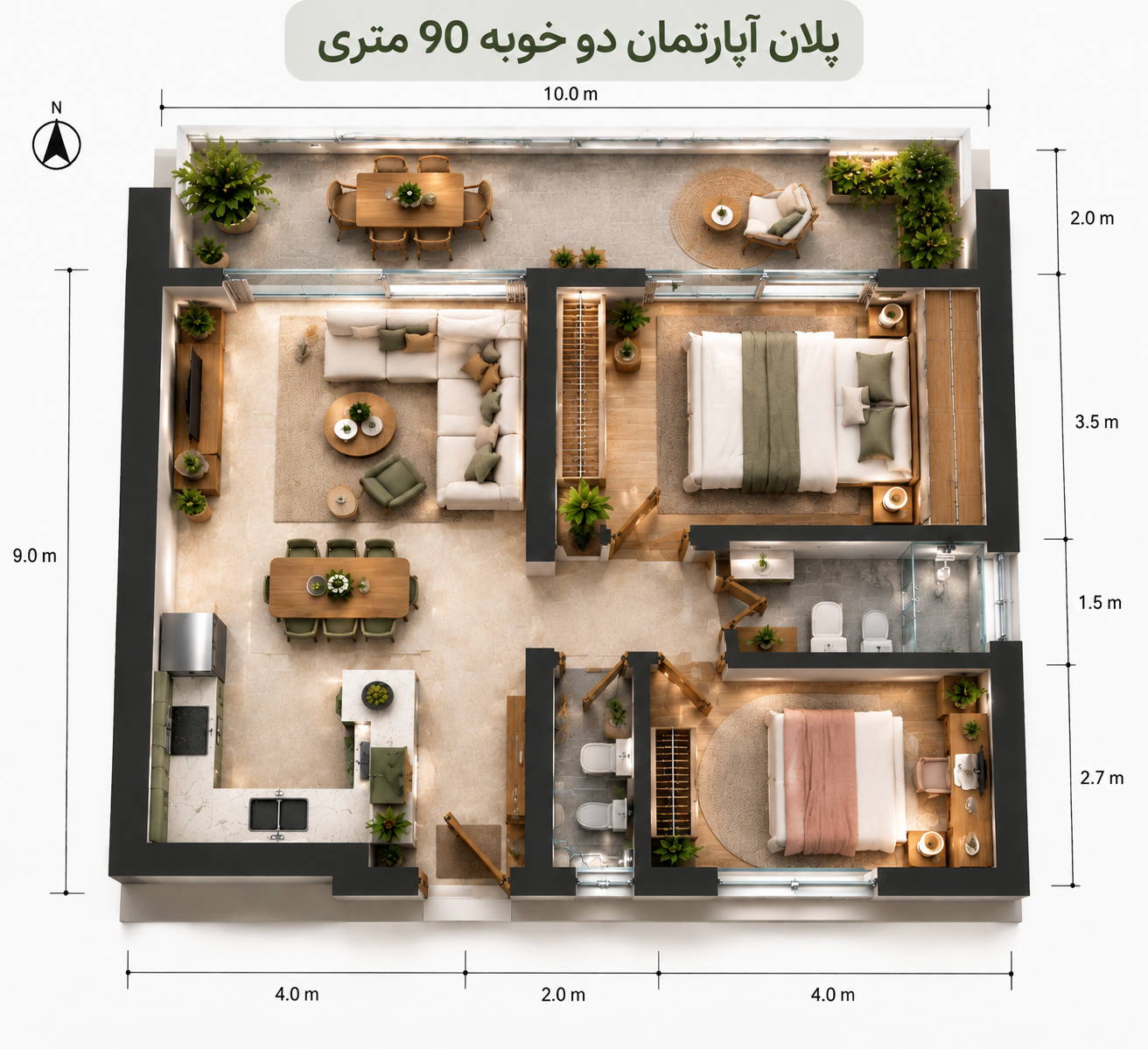 نقشه خانه ساده و کوچک