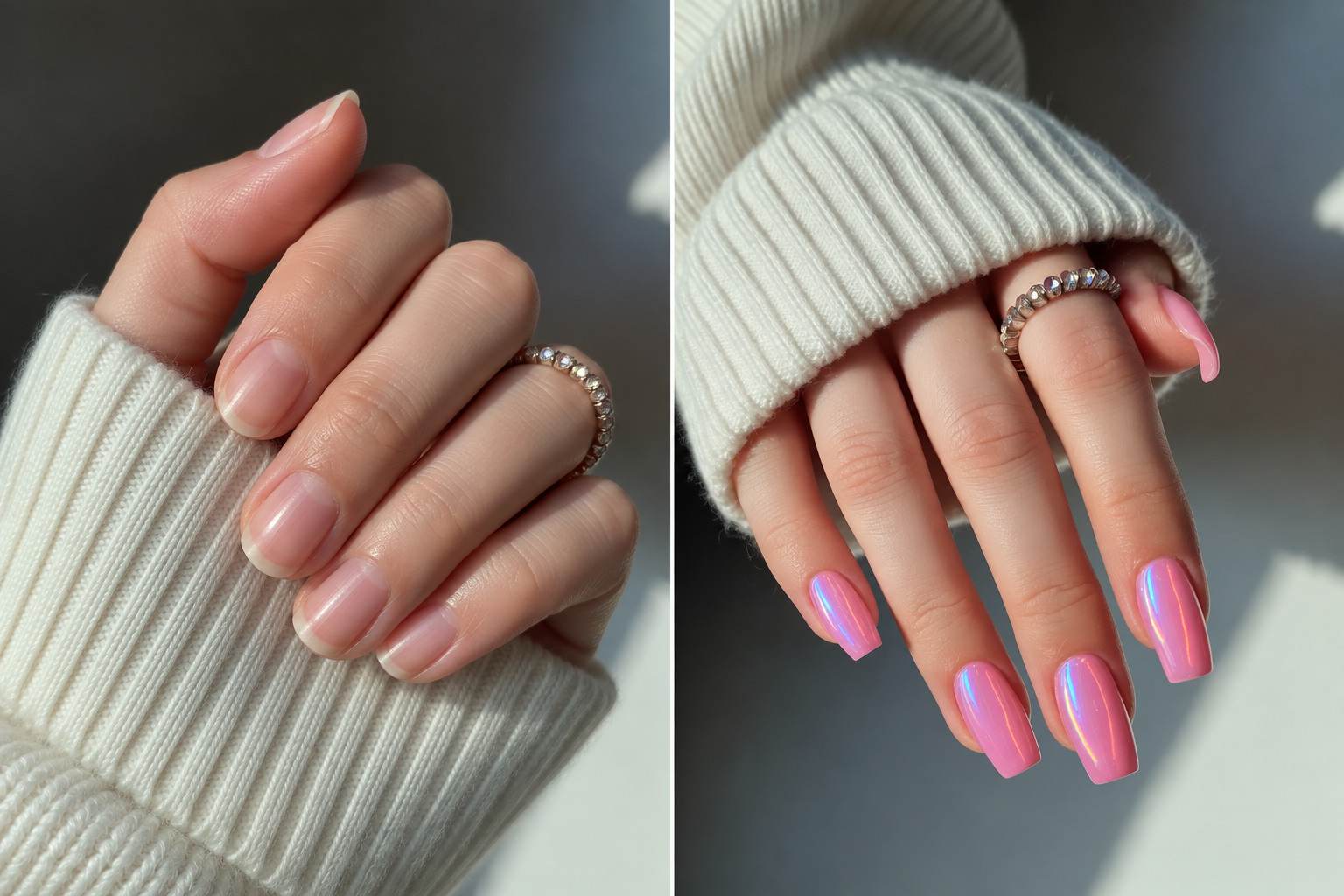 قبل و بعد از کاشت، ژلیش و فرنچ ناخن