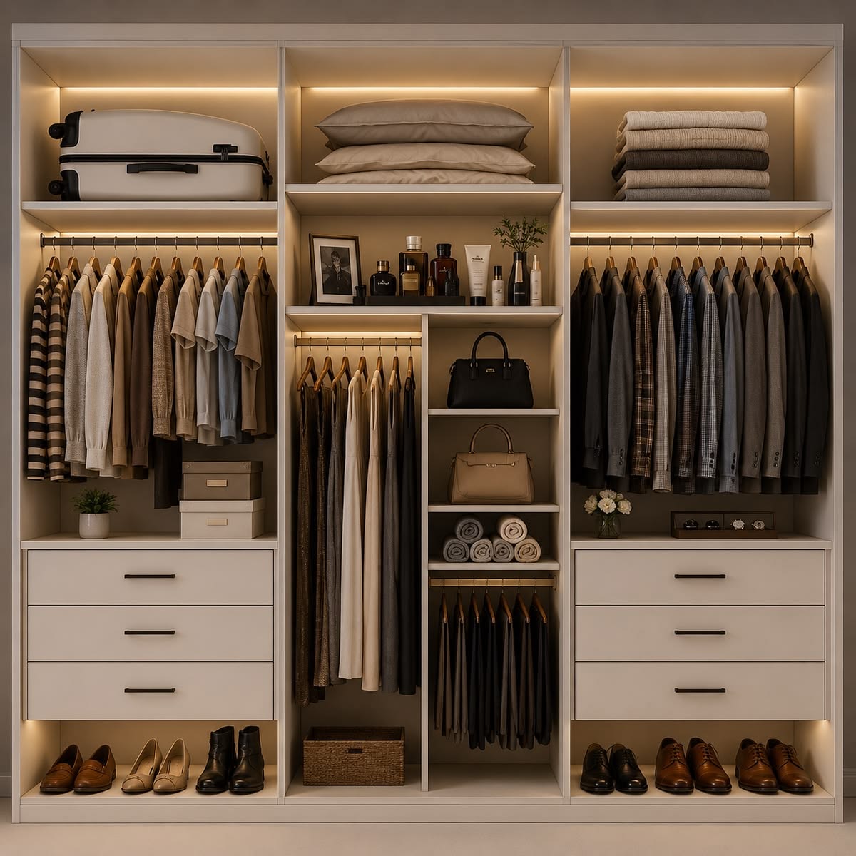قفسه بندی کمد دیواری