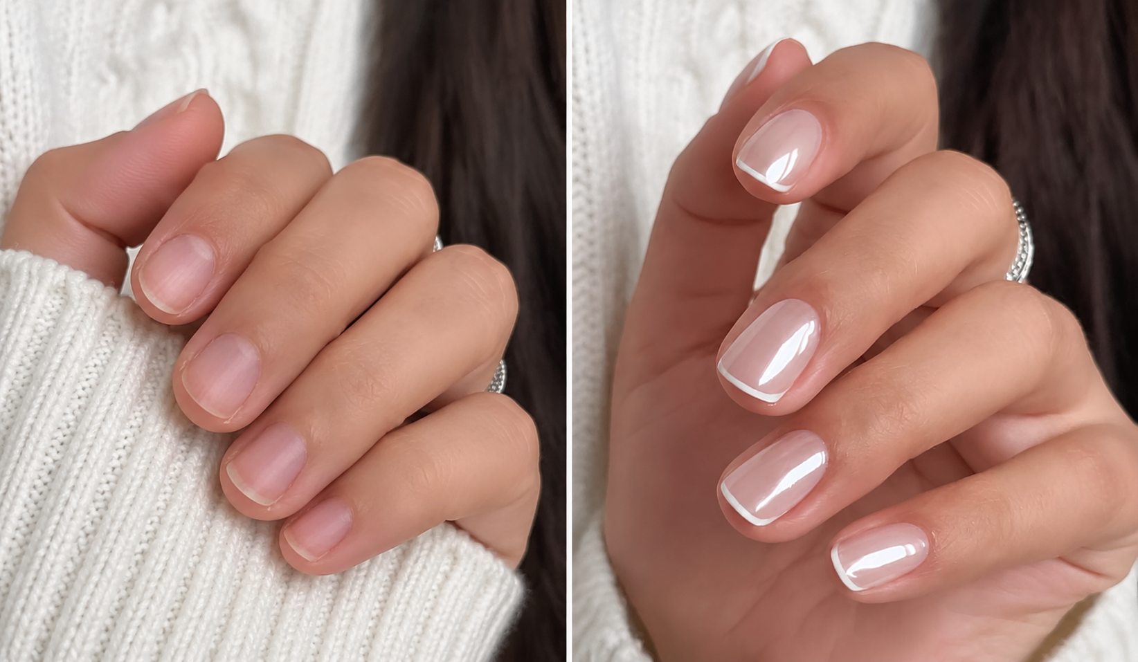 قبل و بعد از کاشت، ژلیش و فرنچ ناخن