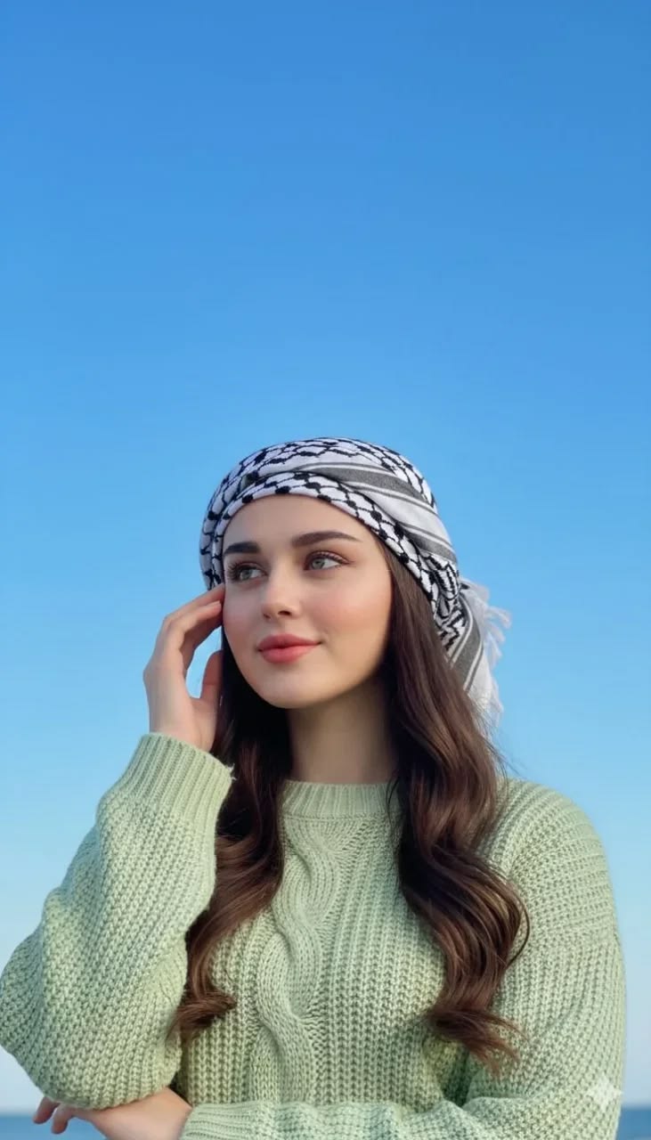 عکس پروفایل دختر با چفیه