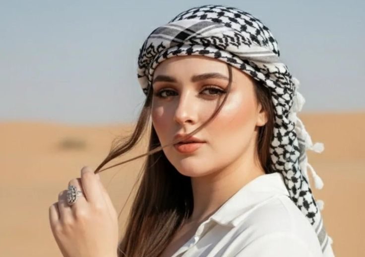 عکس پروفایل دختر با چفیه