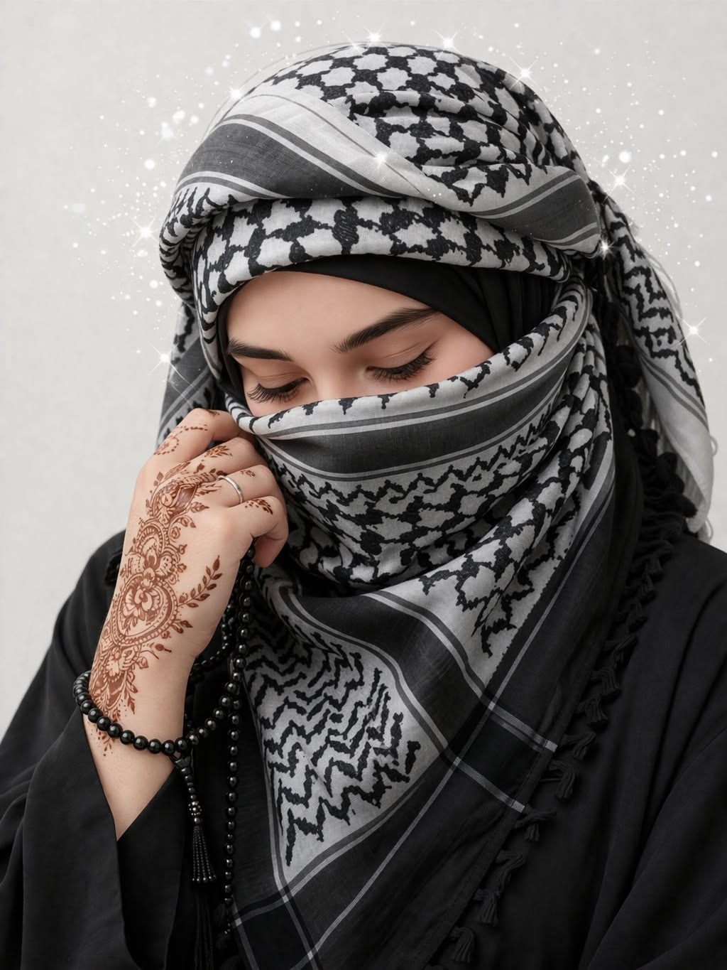 عکس پروفایل دختر با چفیه