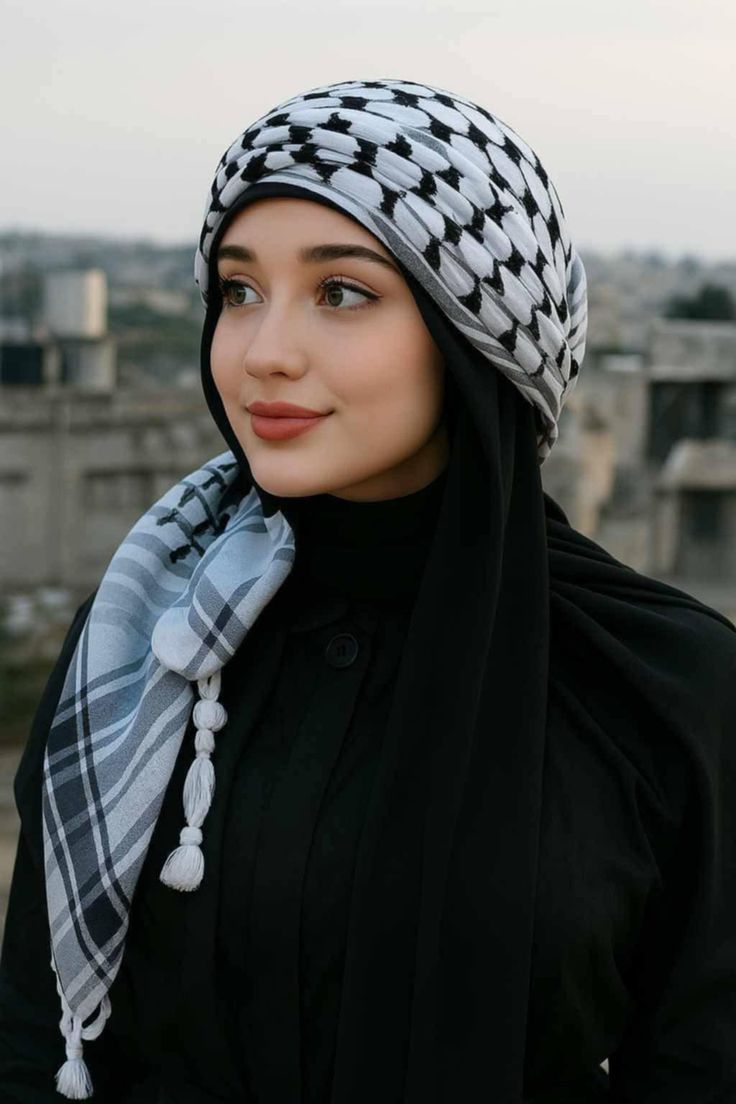 عکس پروفایل دختر با چفیه