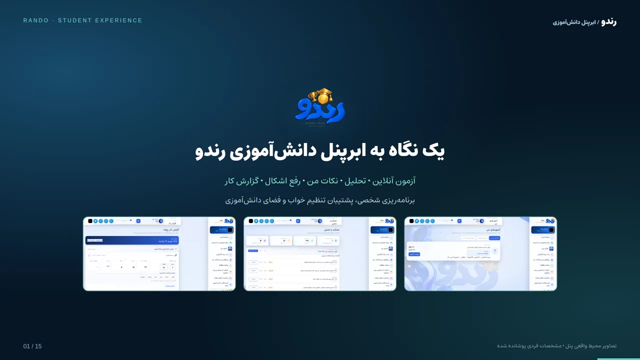ابرپنل و سوپراپلیکیشن دانشآموزان رندو