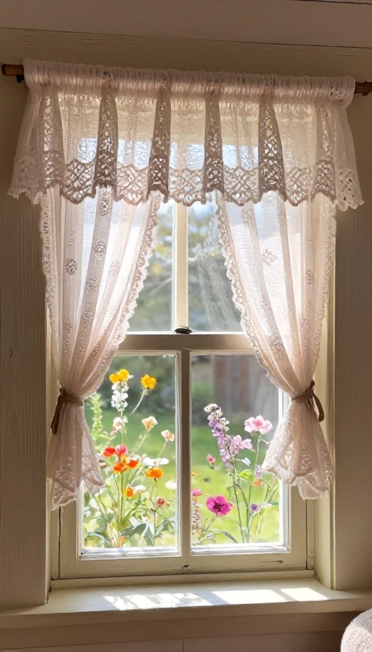 پرده اتاق خواب کوتاه