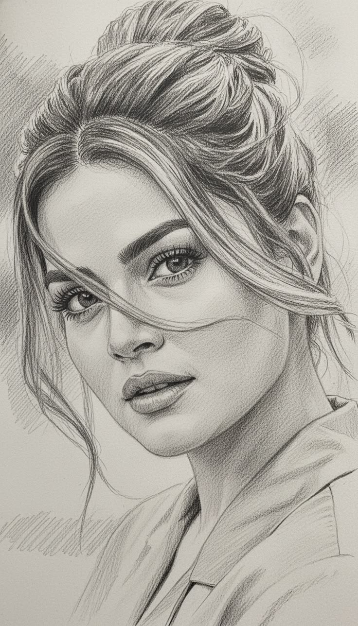 عکس نقاشی دختر سیاه قلم