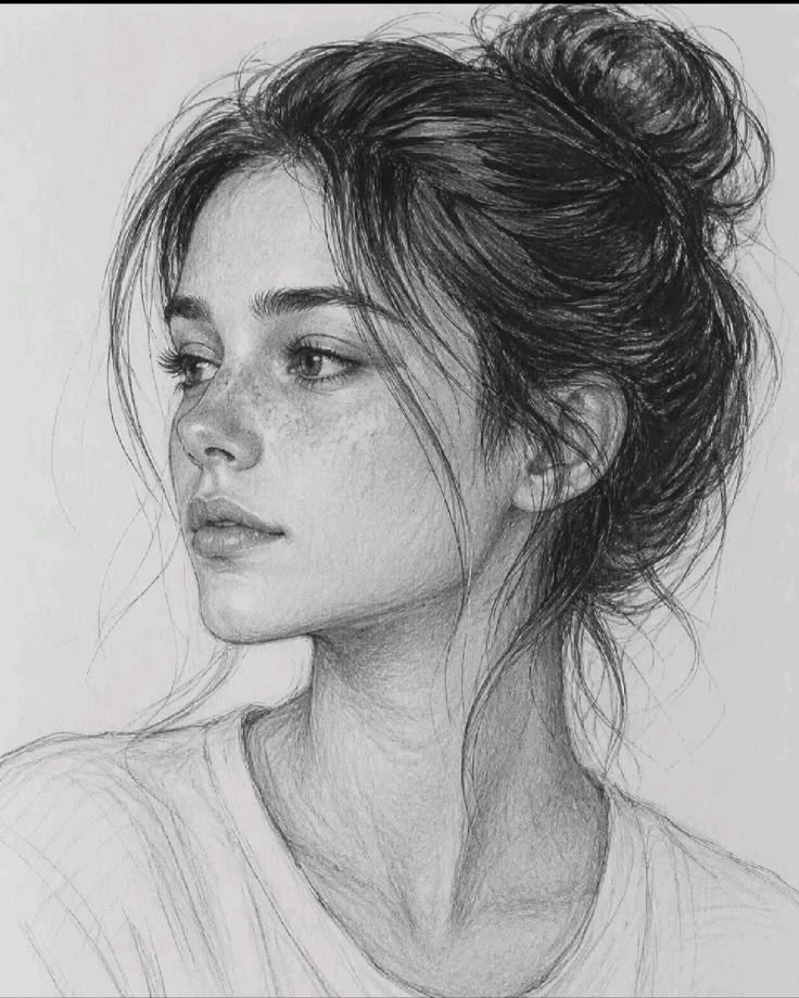 عکس نقاشی دختر سیاه قلم