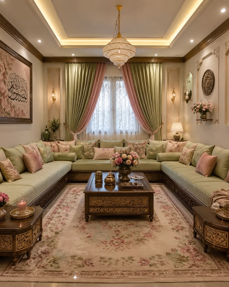 چیدمان پذیرایی مستطیلی