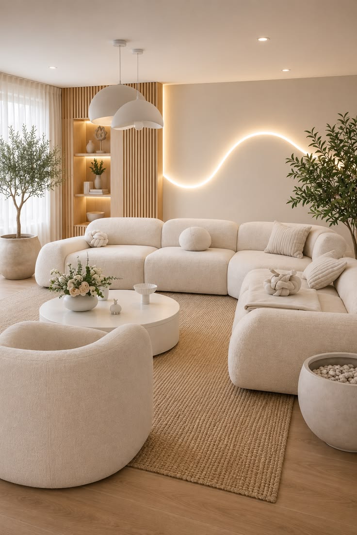 چیدمان پذیرایی مربعی مدرن
