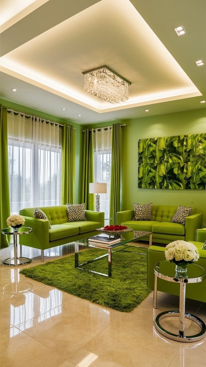چیدمان پذیرایی مربع