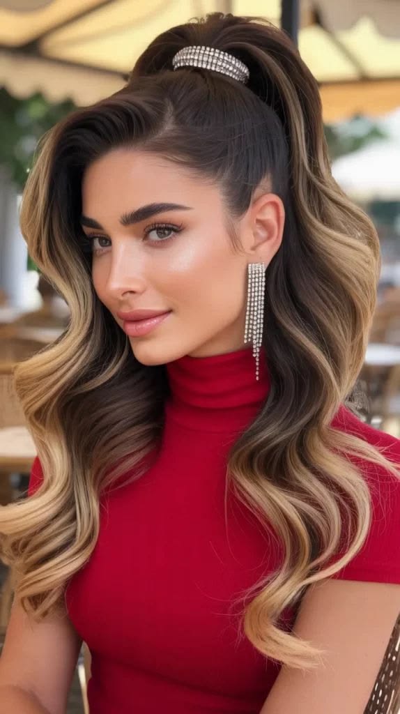 مدل مو دم اسبی با فرق کج