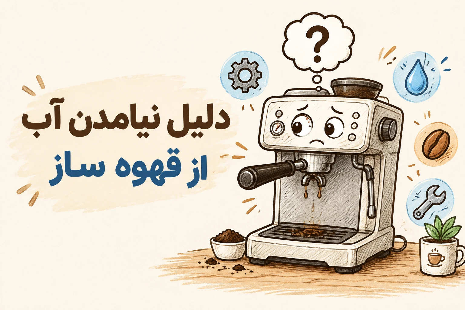 دلیل نیامدن آب از قهوه ساز