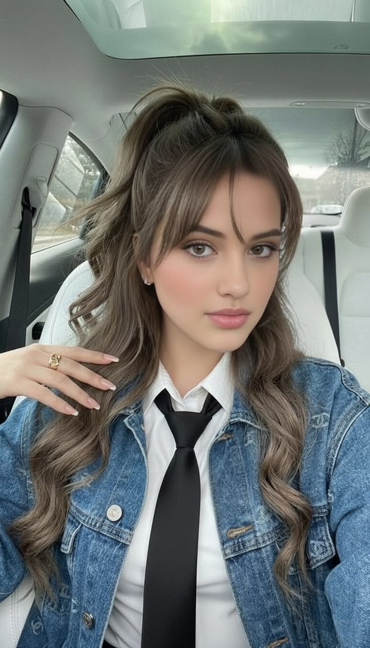مدل دم اسبی با موی چتری