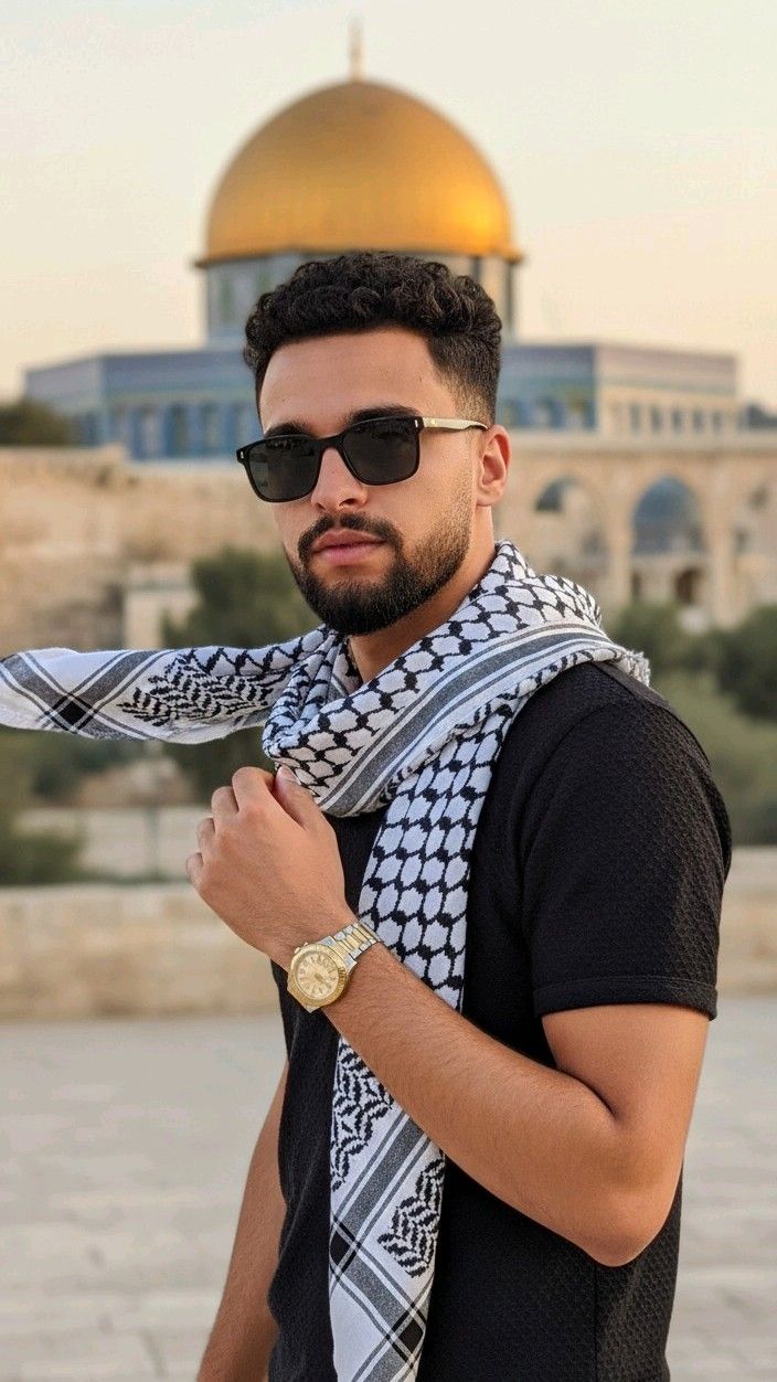 عکس پروفایل پسرانه با چفیه