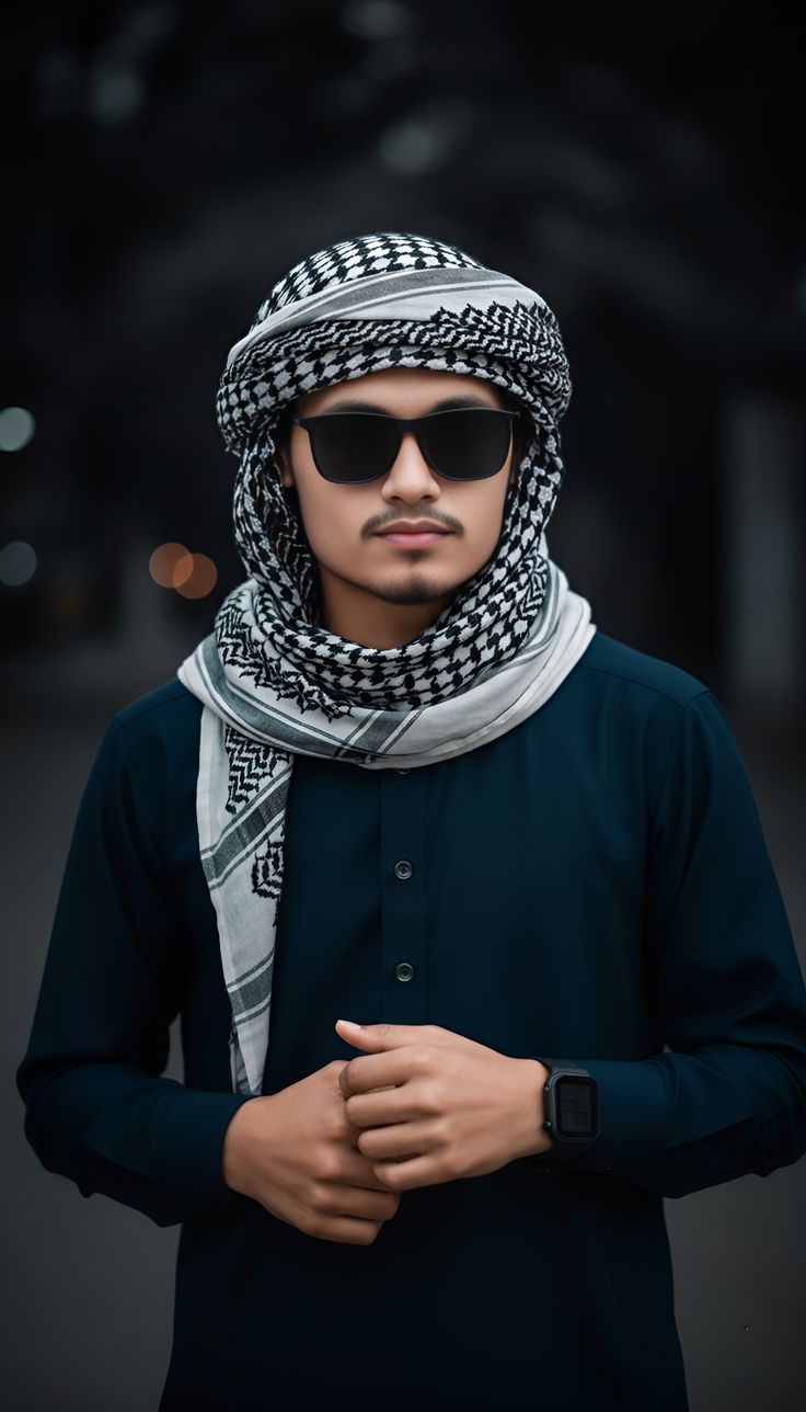 عکس پروفایل پسرانه با چفیه