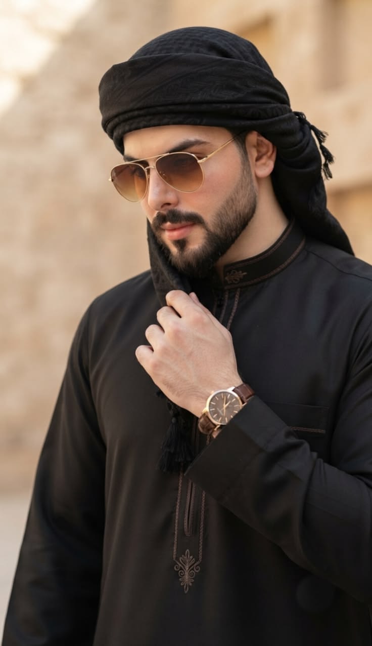عکس پروفایل پسرانه با چفیه