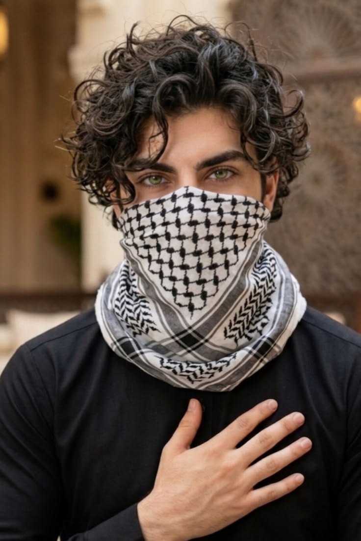 عکس پروفایل پسرانه با چفیه