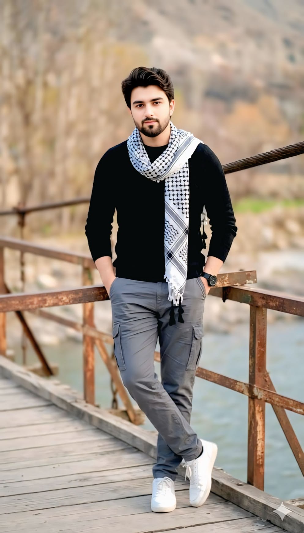 عکس پروفایل پسرانه با چفیه