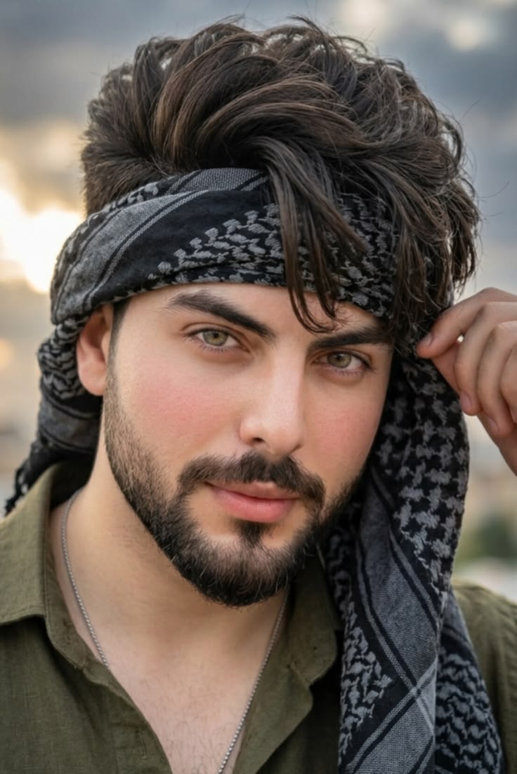عکس پروفایل پسرانه با چفیه