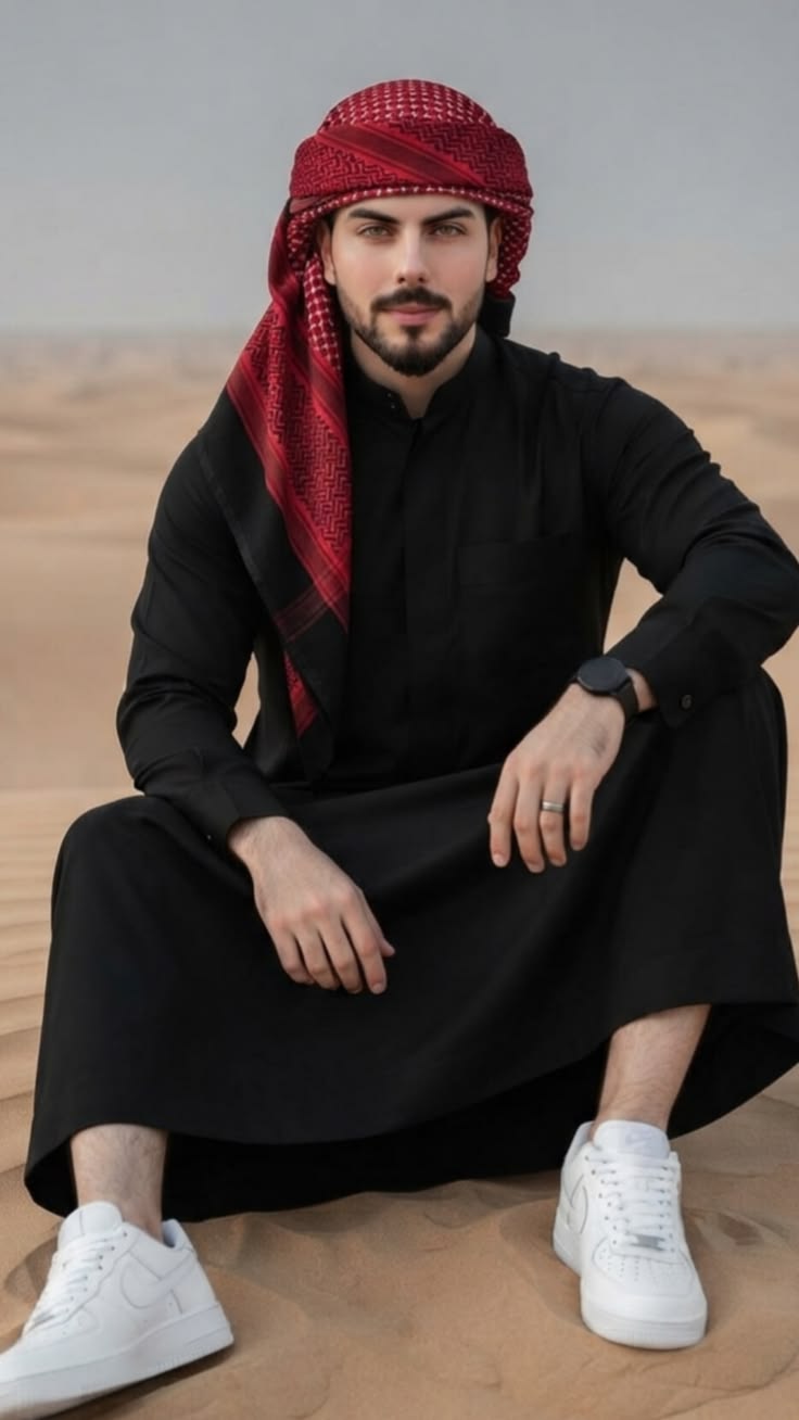 عکس پروفایل پسرانه با چفیه