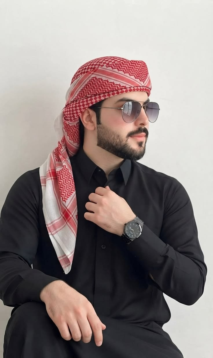 عکس پروفایل پسرانه با چفیه